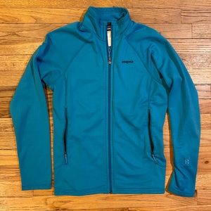 Women’s Patagonia Teal R1 Full-zip Jacket Regulator Polartec Fleece Medium